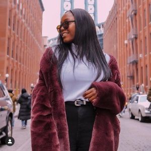 Abercrombie & Fitch Faux Fur Luxe Coat